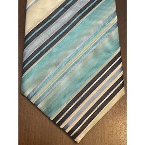 Vitali K Blue White Hand Made 100% Microfiber Men’s Neck Tie Made in China